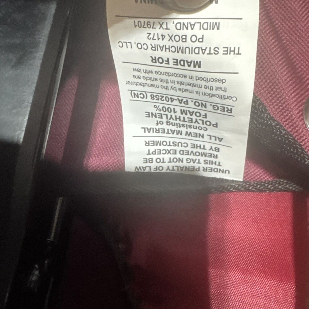 Taylor sporting Goods  R R Dragons Stadium Chair - Picture 8 of 12